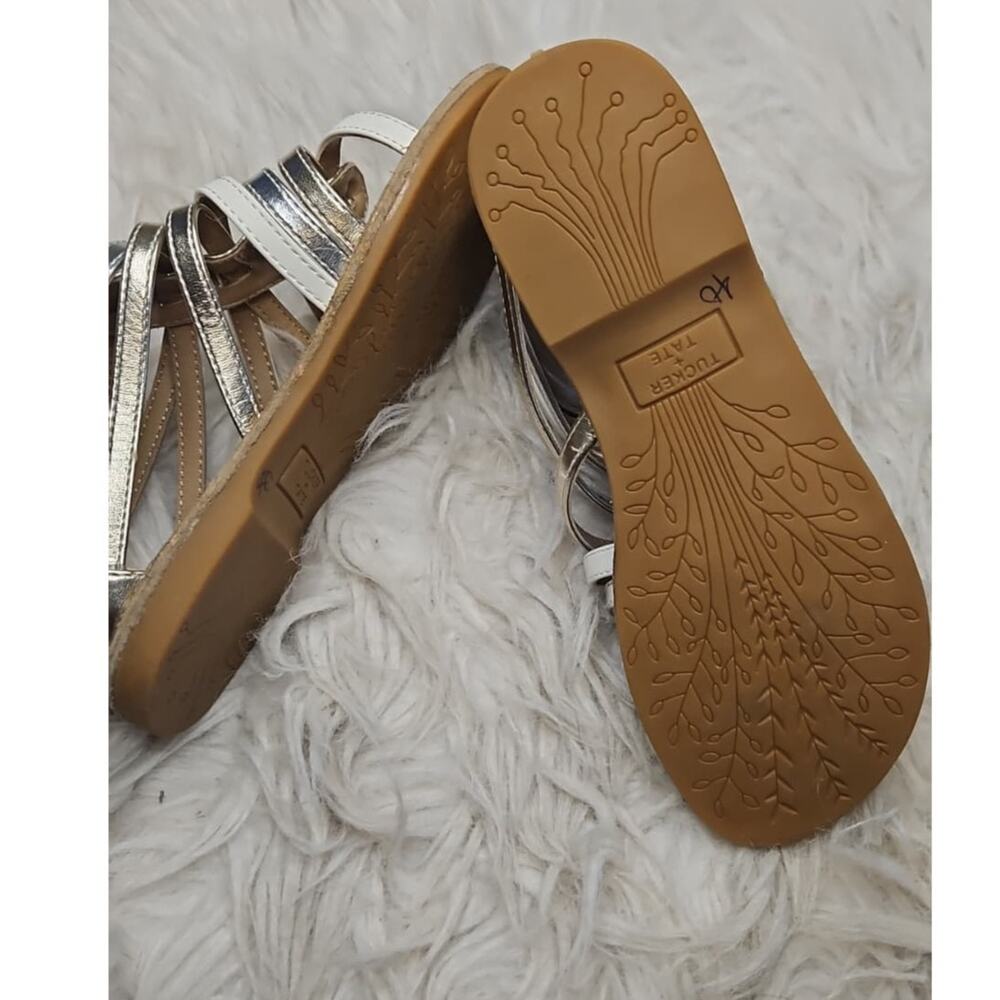 Tucker + Tate  Girls  Gladiator Sandals - Gold/Silver/White - Size 13M - Picture 5 of 7